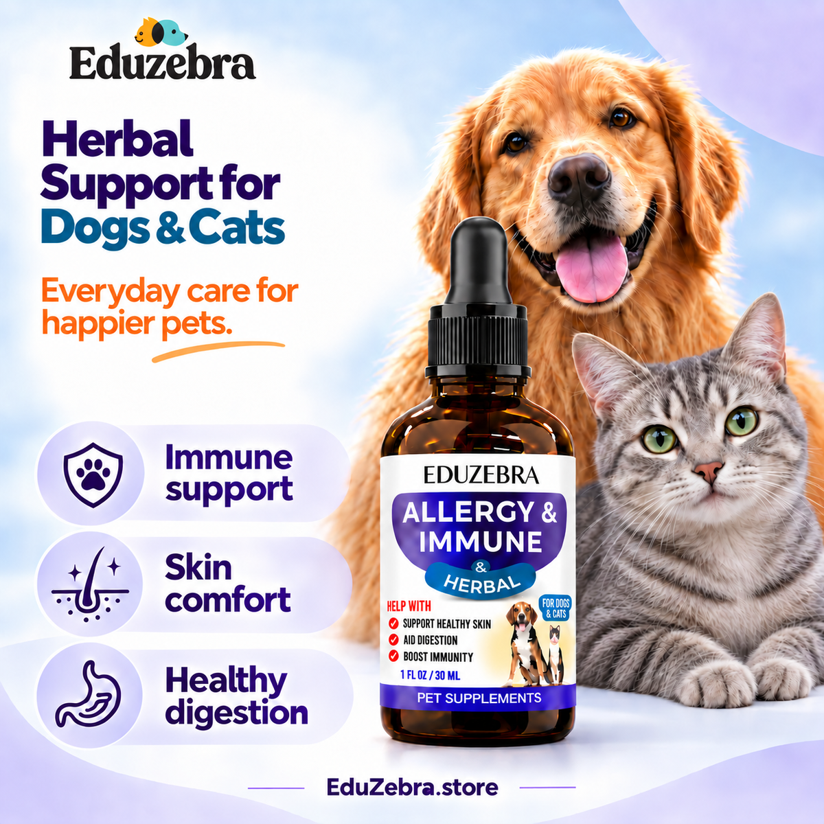 Allergy Relief Drops for Dogs & Cats