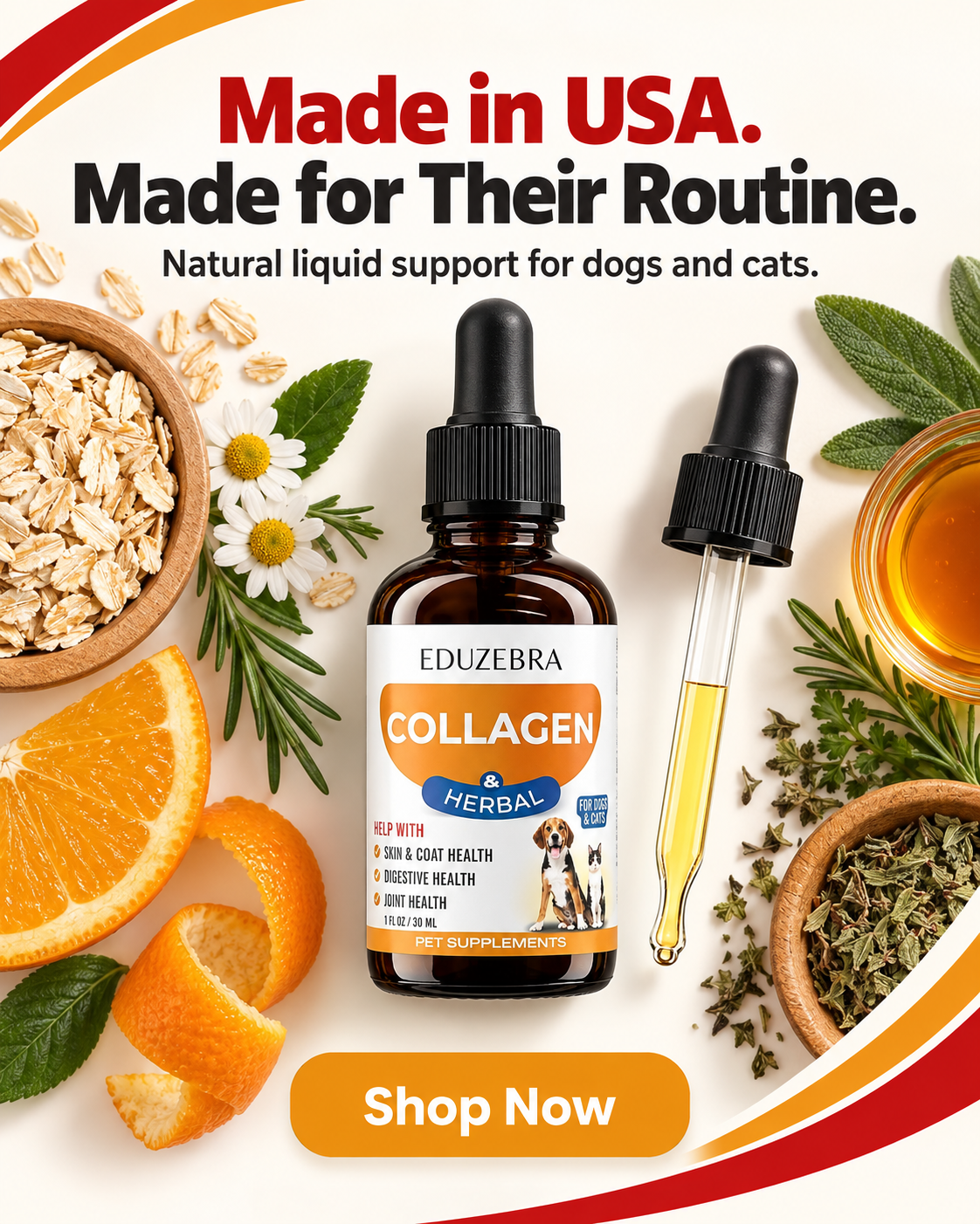 Liquid Collagen for Dogs and Cats, Skin & Coat Supplement