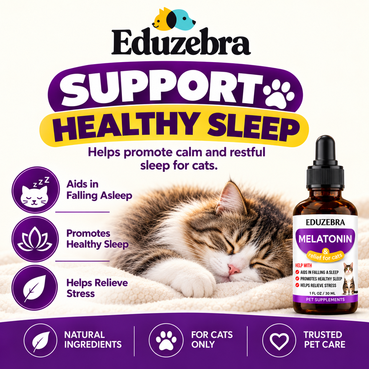 Calming Melatonin Drops for Cats