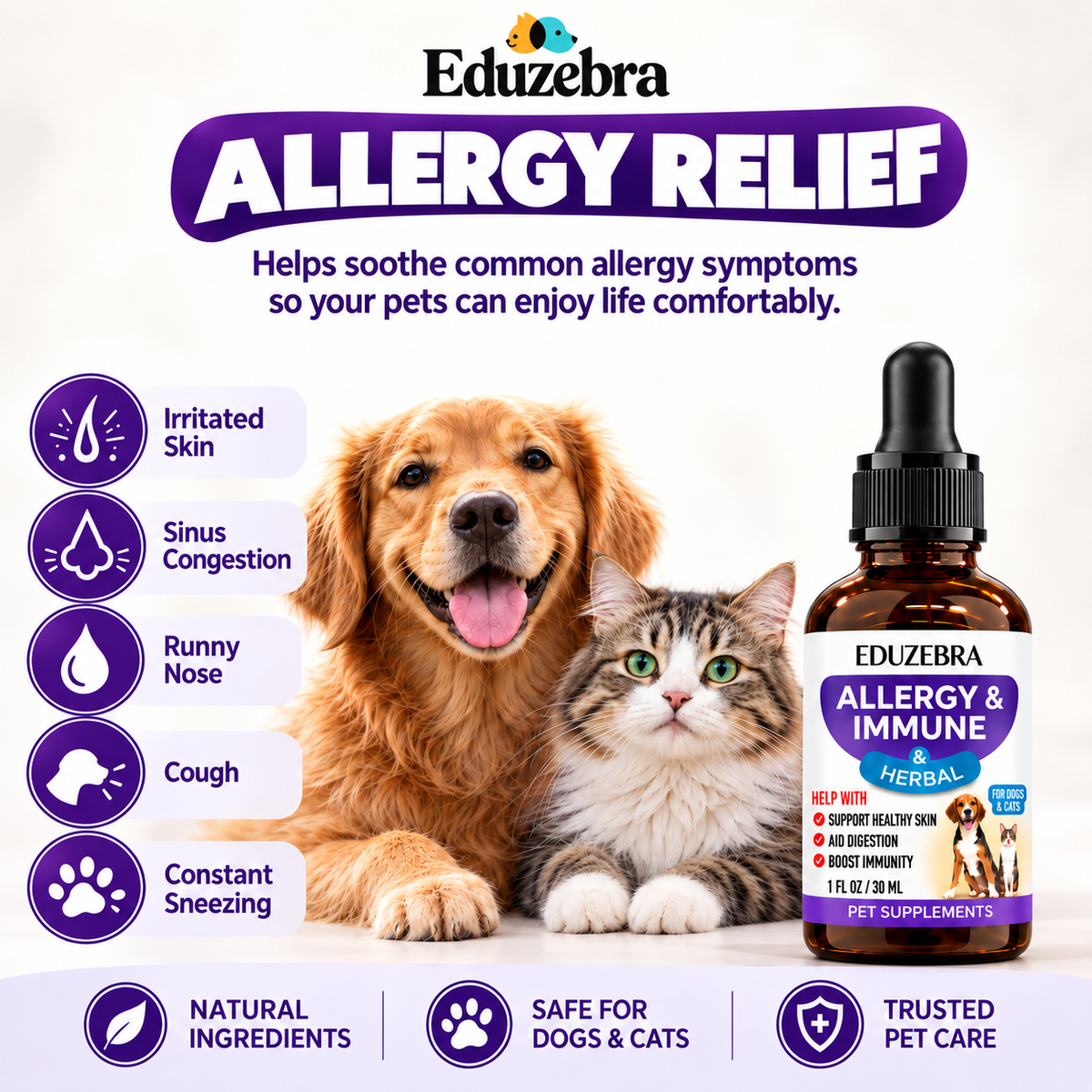 Allergy Relief Drops for Dogs & Cats
