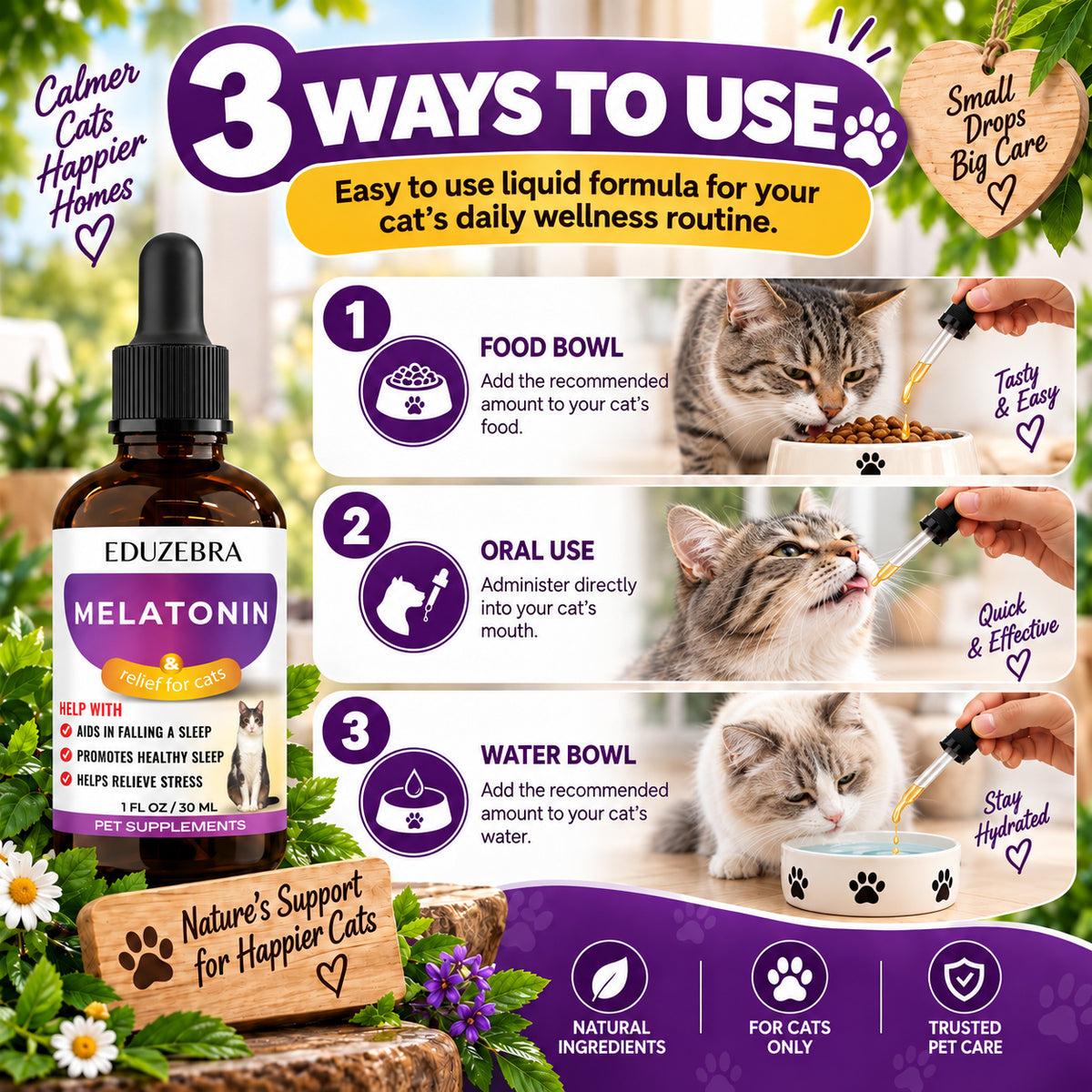Calming Melatonin Drops for Cats